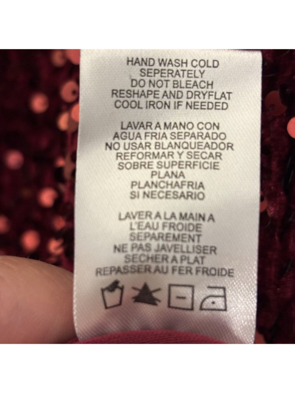 Sleeveless Burgundy Sequin Party Dress Size XL By Nina Leonard - Picture 10 of 11